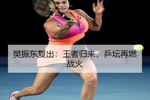 樊振东复出：王者归来，乒坛再燃战火